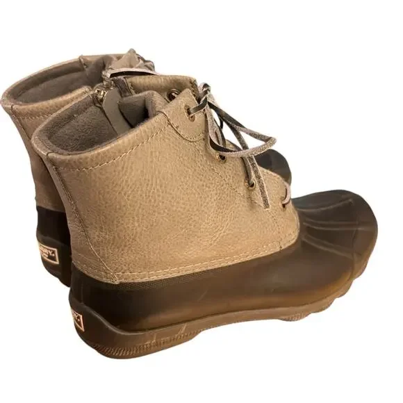 Sperry Women's Saltwater Waterproof Duck Boots Black/Grey Sz 7 - Picture 2 of 10